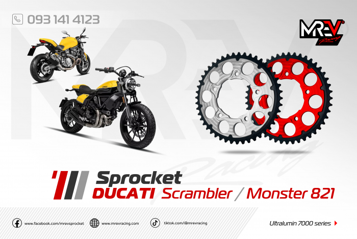 Ducati Scrambler 800 Double Plates hai màu lòng ghép 